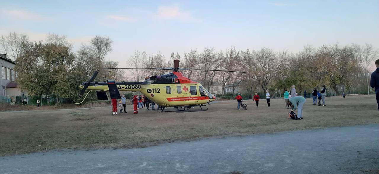 Вертолет забрал режевлянина