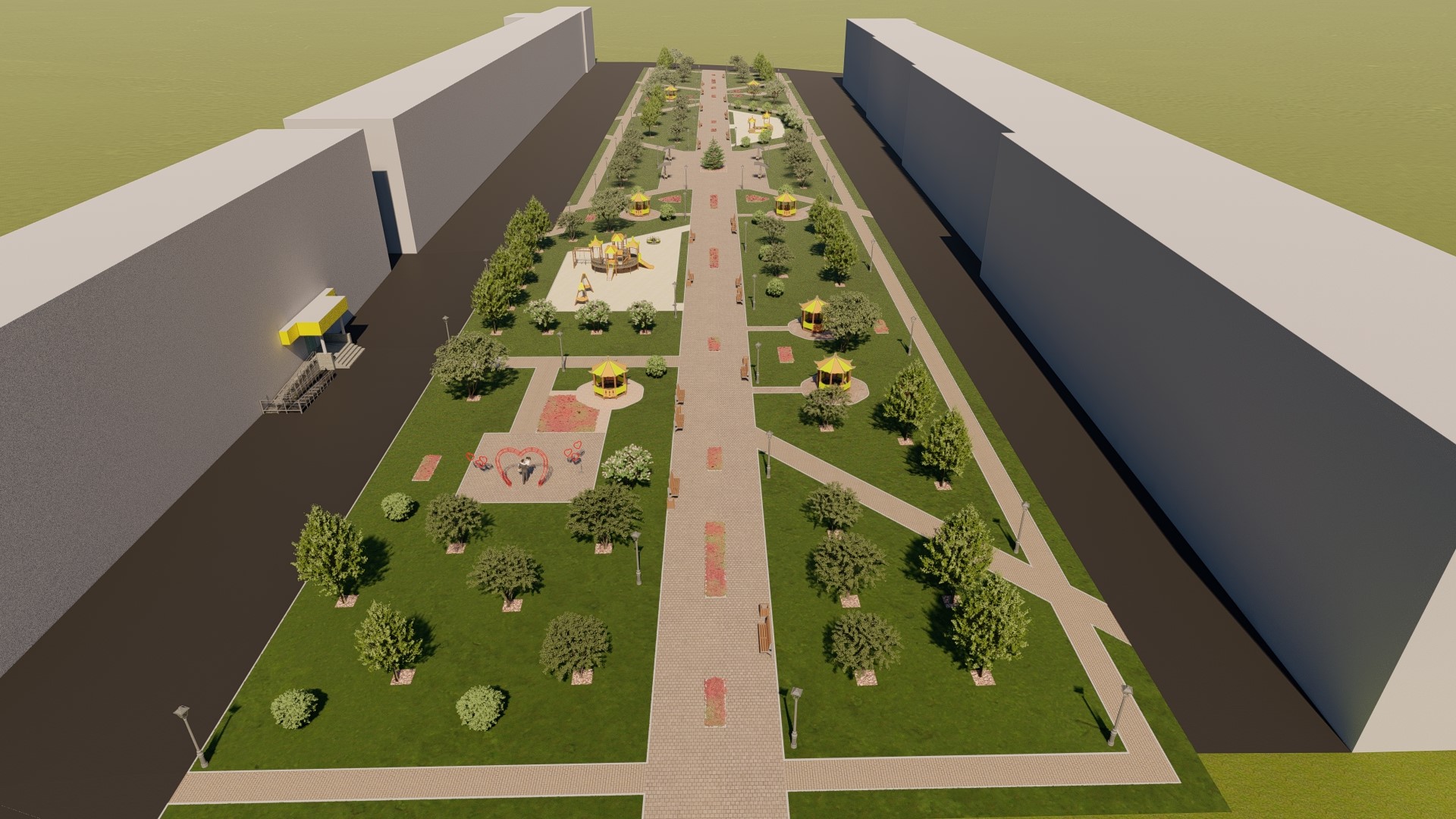 Сквер на станции или аллея у ЗАГСа?