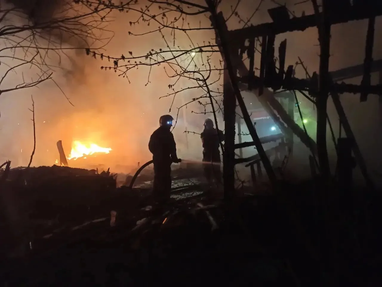 Вчера ночью на пожаре погибла женщина
