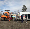 Фото ДИП Свердловской области. Тот самый момент, когда за пациентом прилетел вертолет медицины катастроф
